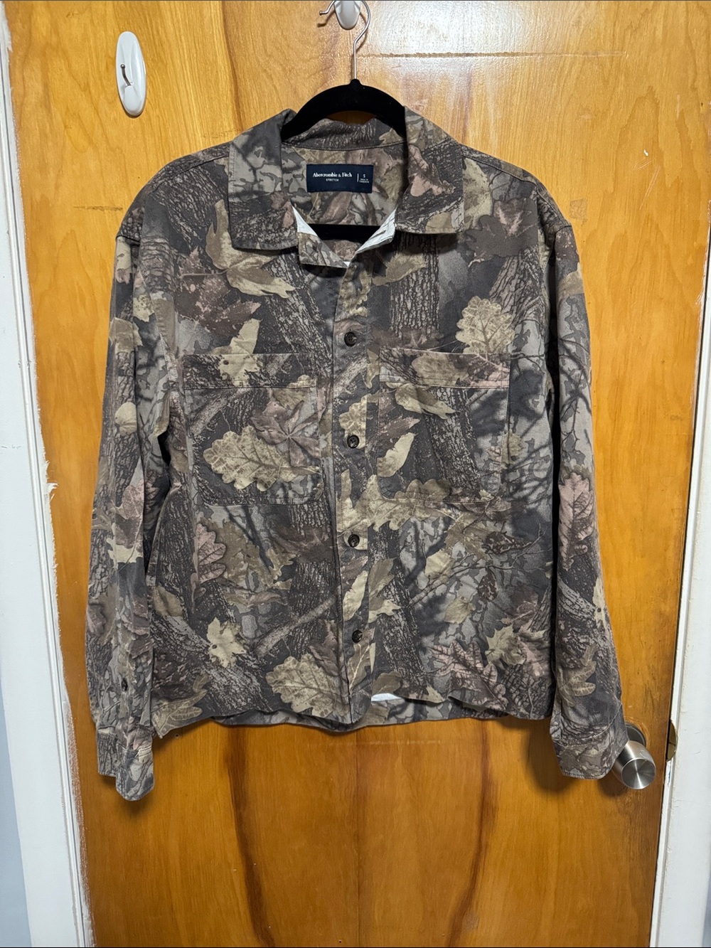 Abercrombie & Fitch Brown Leaf-Print Shirt